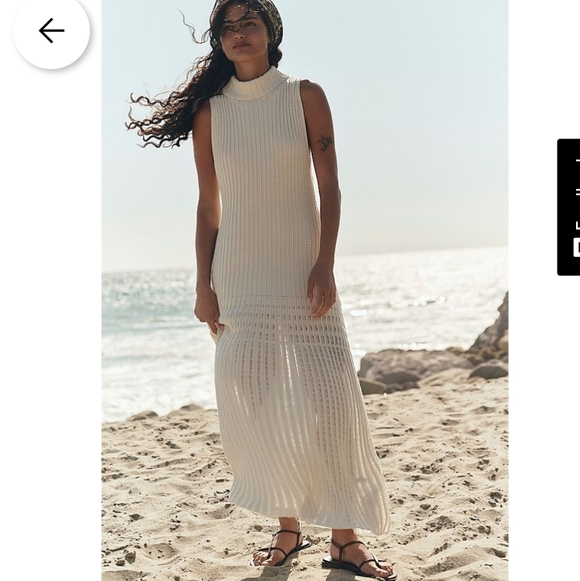 NWT FREE PEOPLE HARLEY SWEATER MAXI DRESS IN FROSTY SPRUCE, Medium - Picture 3 of 5